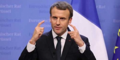 الرئيس الفرنسي ماكرون يعد بالحاق الهزيمة بتنظيم الدولة الاسلامية في سوريا بحلول نهاية فبراير