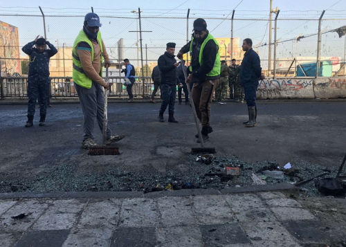 عشرات القتلى والجرحى في هجوم انتحاري مزدوج وسط بغداد