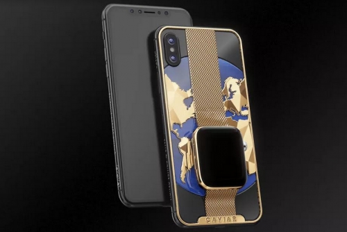بالفيديو والصور.. شركة روسية تدمج آيفون “XS Max” مع "آبل وتش" مقابل 21 ألف دولار