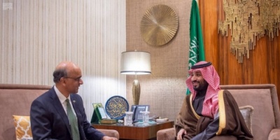 ولي العهد السعودي  يلتقي نائب رئيس الوزراء السنغافوري