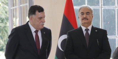 ليبيا... لقاء حفتر والسراج في الإمارات كان تشاوريا ولم ينبثق عنه اتفاق موقع