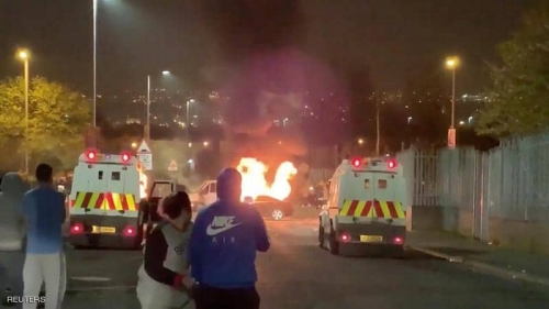 #مقتل امرأة بالرصاص خلال أحداث شغب في إقليم # أيرلندا الشمالية