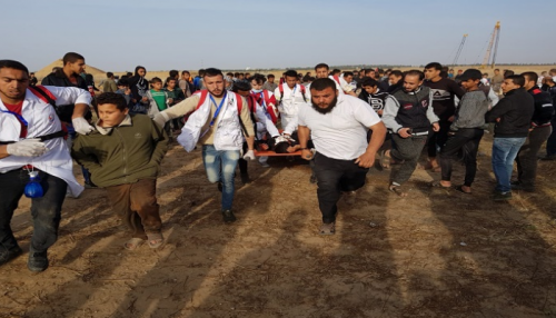 #فلسطين : إصابة 60 شخصا في الجمعة الـ56 لمسيرة العودة شرق #غزة