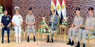 #السيسي..لن ننسى شهداءها الذين أناروا بدمائهم طريق التنمية، وضحوا بأرواحهم، لتبقى راية الوطن..