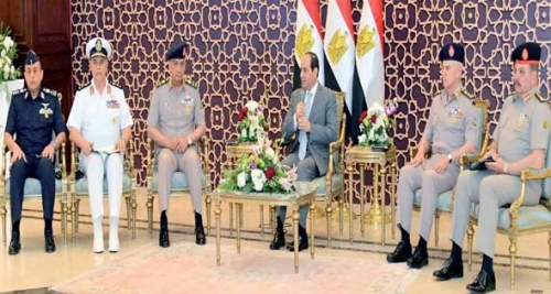 #السيسي..لن ننسى شهداءها الذين أناروا بدمائهم طريق التنمية، وضحوا بأرواحهم، لتبقى راية الوطن..