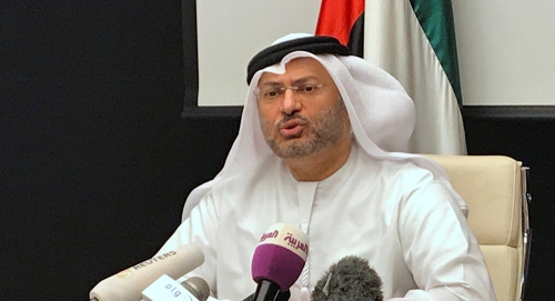 أنور قرقاش : نأمل في نجاح "اجتماع جدة" بين الحكومة اليمنية والانتقالي الجنوبي