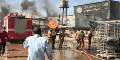 السوادن ... وفاة 15 عاملاً جراء حريق ضخم بمصنع للسيراميك في الخرطوم