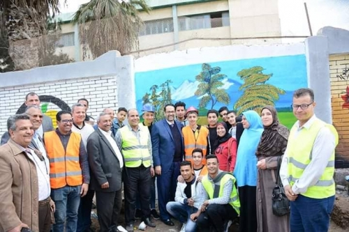 مصر ... اختتام مبادرة "بإيدينا نجملها" لتزيين مدارس بسيون