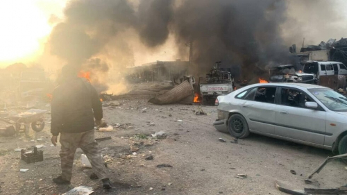 سوريا .. قتلى وجرحى بانفجار سيارة مفخخة في مدينة رأس العين