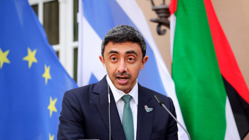 وزير الخارجية الإماراتي يستقبل مبعوث الخارجية الإسرائيلية الخاص لدول الخليج