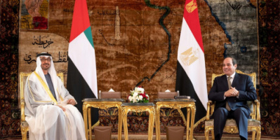 محمد بن زايد خلال اتصال هاتفي مع السيسي يرحب بوقف إطلاق النار في غزة ويشيد بالجهود المصرية 