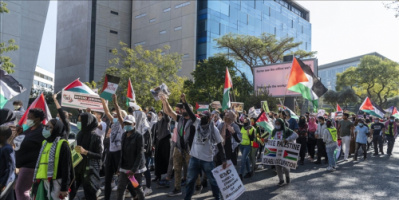 جنوب إفريقيا.. مظاهرة تضامنية مع الشعب الفلسطيني