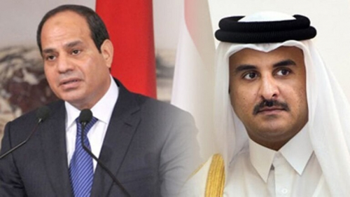 الرئيس السيسي يتطلع لتعزيز التعاون مع قطر وتميم يوجه دعوة له لزيارة الدوحة