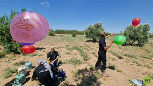 اندلاع 4 حرائق في مستوطنات الغلاف جراء البالونات الحارقة من غزة