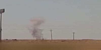  استهداف القاعدة الأمريكية في حقل العمر النفطي في سوريا