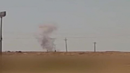  استهداف القاعدة الأمريكية في حقل العمر النفطي في سوريا