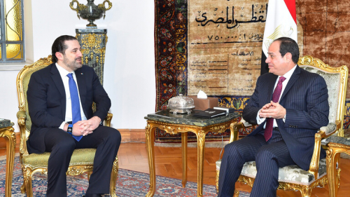 السيسي: مصر تدعم بشكل كامل المسار السياسي لتشكيل الحريري الحكومة في لبنان