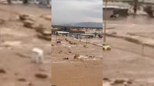 نجران بالسعودية.. غرق شوارع واحتجاز مركبات
