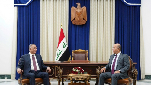 صالح والكاظمي يؤكدان إجراء الانتخابات في موعدها المحدد