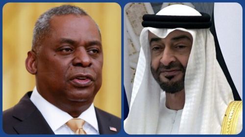اتصال هاتفي بين ولي عهد أبو ظبي محمد بن زايد ووزير الدفاع الأمريكي