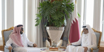 أمير قطر يستقبل مستشار الأمن الوطني الإماراتي