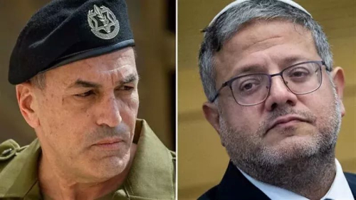 رئيس الأركان الإسرائيلي لـ بن غفير: سأعلن نفسي زوجة لك إذا صمدت يومًا واحدًا في غزة