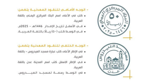  مواصلةً لحرب العملة.. الحوثيون "يسطون" على مسجد العيدروس العدني ويضعونه على عملتهم الجديدة