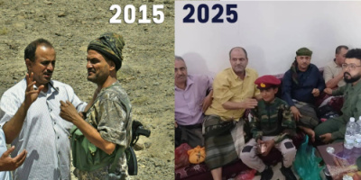 اللواء شلال شايع يزور رفيق دربه المناضل صلاح الشنفرة خلال زيارته الاعتيادية لمحافظة الضالع